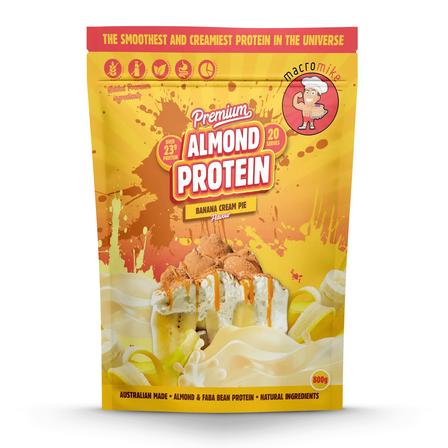 Macro Mike - Banana Cream Pie Premium Almond Protein (800g)