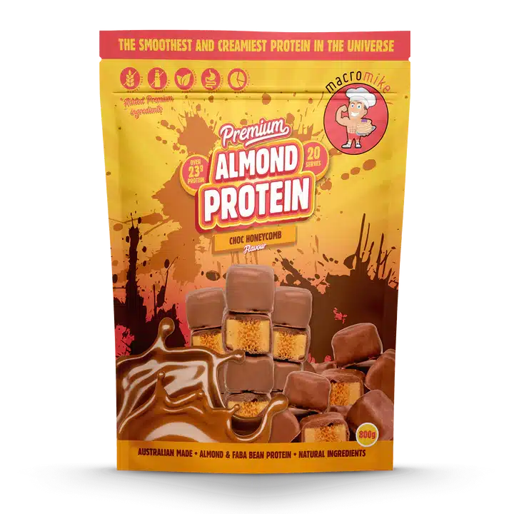 Macro Mike - Choc Honeycomb Premium Almond Protein (800g Bag)