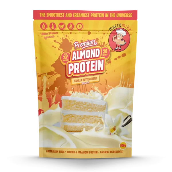 Macro Mike - Vanilla Buttercream Premium Almond Protein (800g bag)