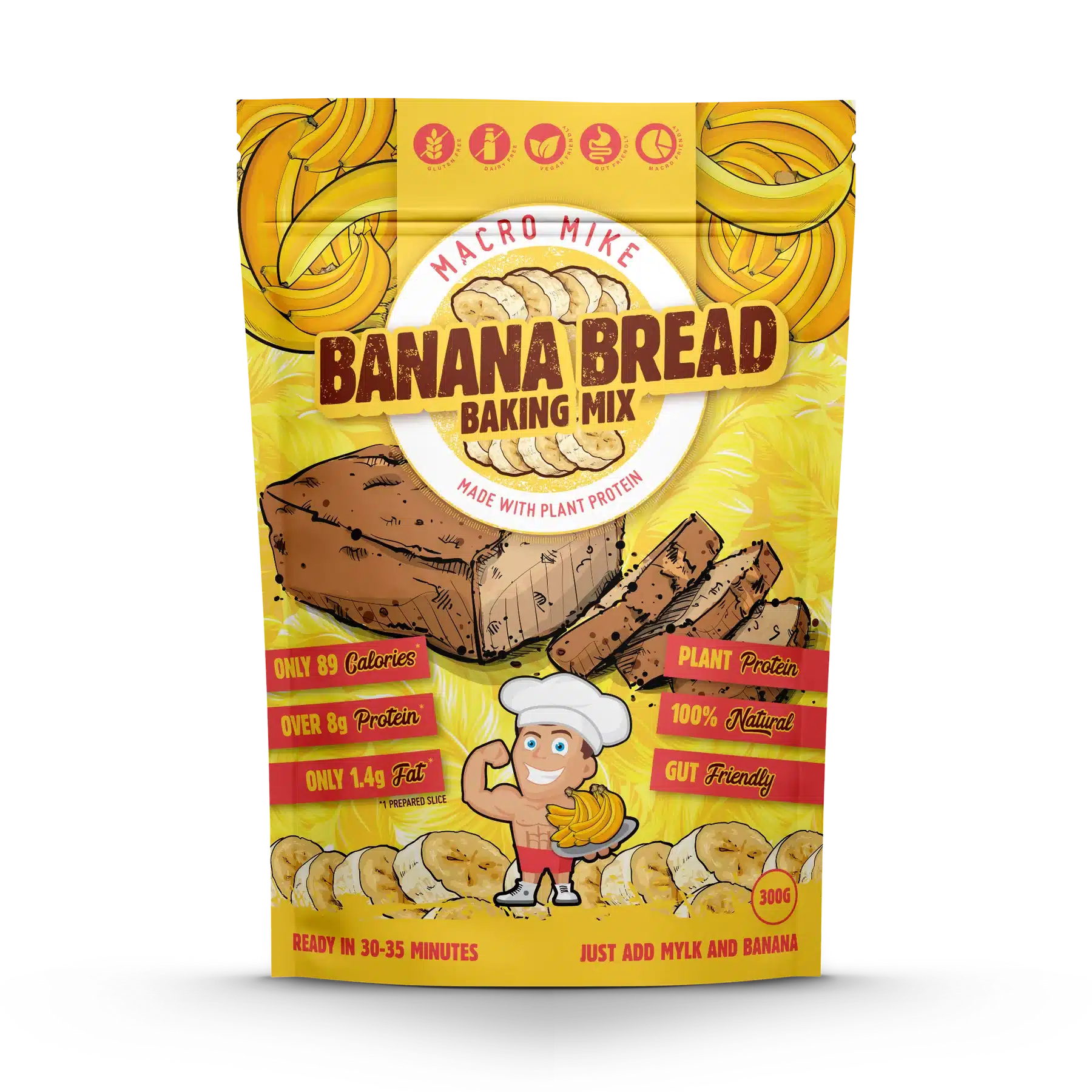 Macro Mike - PROTEIN BANANA BREAD BAKING MIX (300G BAG)